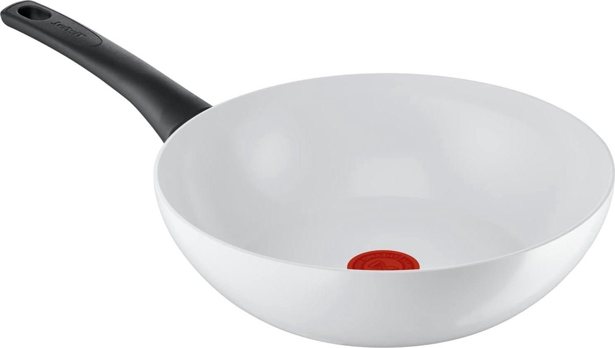 Ceramic Control wokpan 28 cm veilige keramische afdichting geschikt voor inductie wit