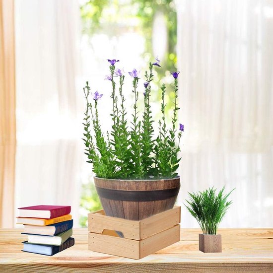 KADAX Bloempot, plastic bloemenbak, ronde plantenbak, voor binnen en buiten, plantenbak voor bloemen, huis, tuin, balkon, terras, weerbestendig (Set van 3) 23 cm, 30 cm, 40 cm diameter, beige