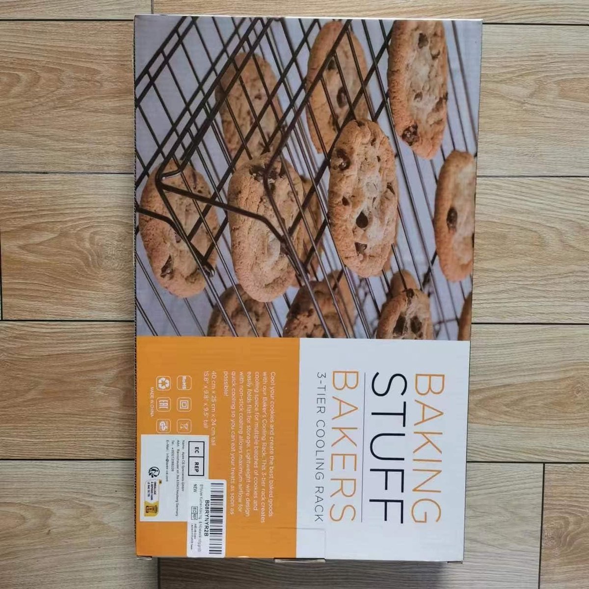 Stapelbaar Afkoelrooster Tala Grote Anti-aanbak Koelrek - Perfect Voor Het Afkoelen Van Vers Gebak Zoals Muffins, Koekjes En Taarten - Afmetingen 40 X 25 Cm, Zwart Koel Sjaal