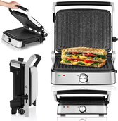 Bol.com Zeegma Grill Chef Easy - 2in1 - Elektrische Grill & Panini Toaster - 2000W - Non-Stick Keramische Plaat - Uitklapbare 18... aanbieding