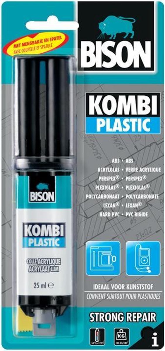 Bison Kombi Plastic 24ml - 2K Kunststoflijm | bol.com