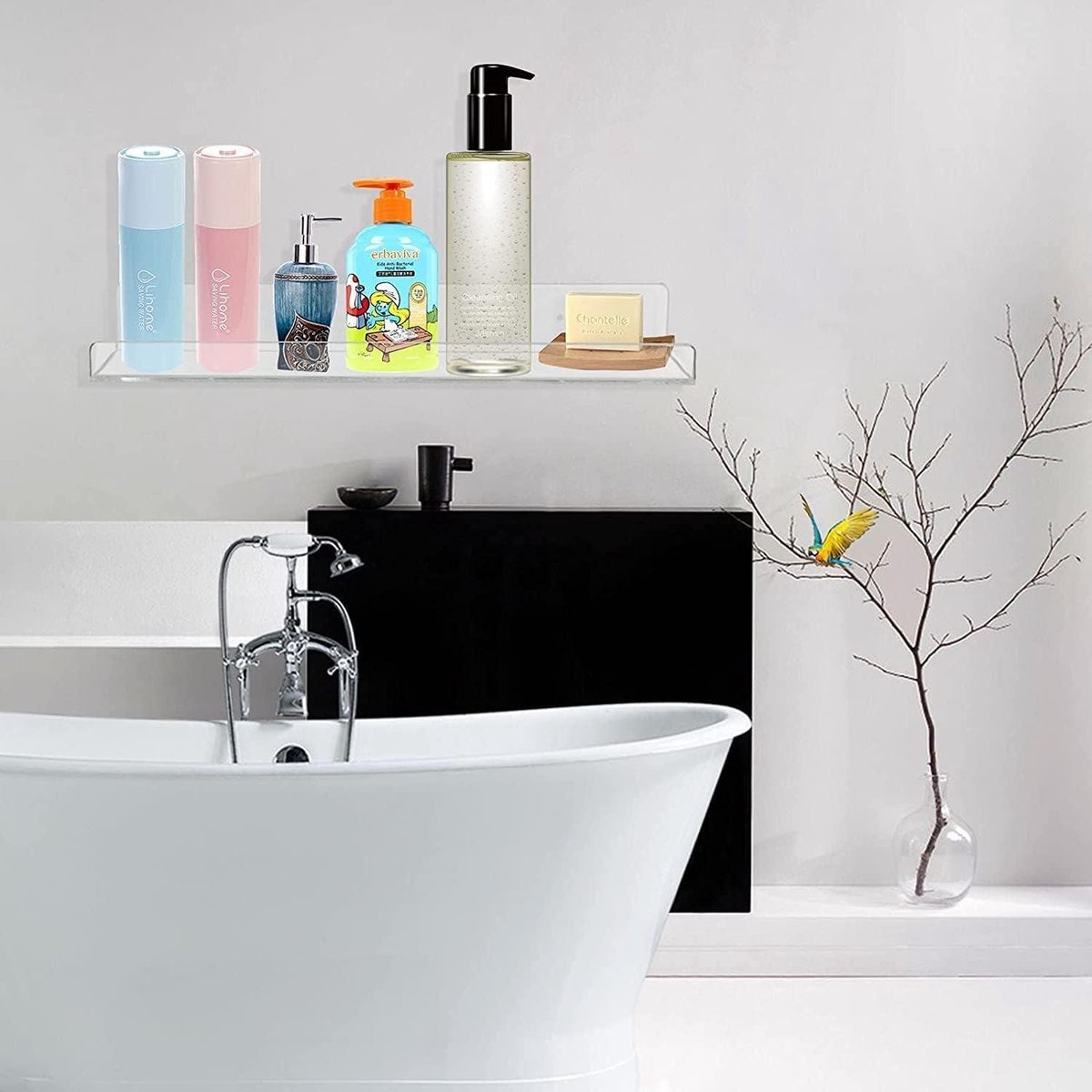 NiHome Lot De 2 étagères Flottantes Nuages En Acrylique Irisé