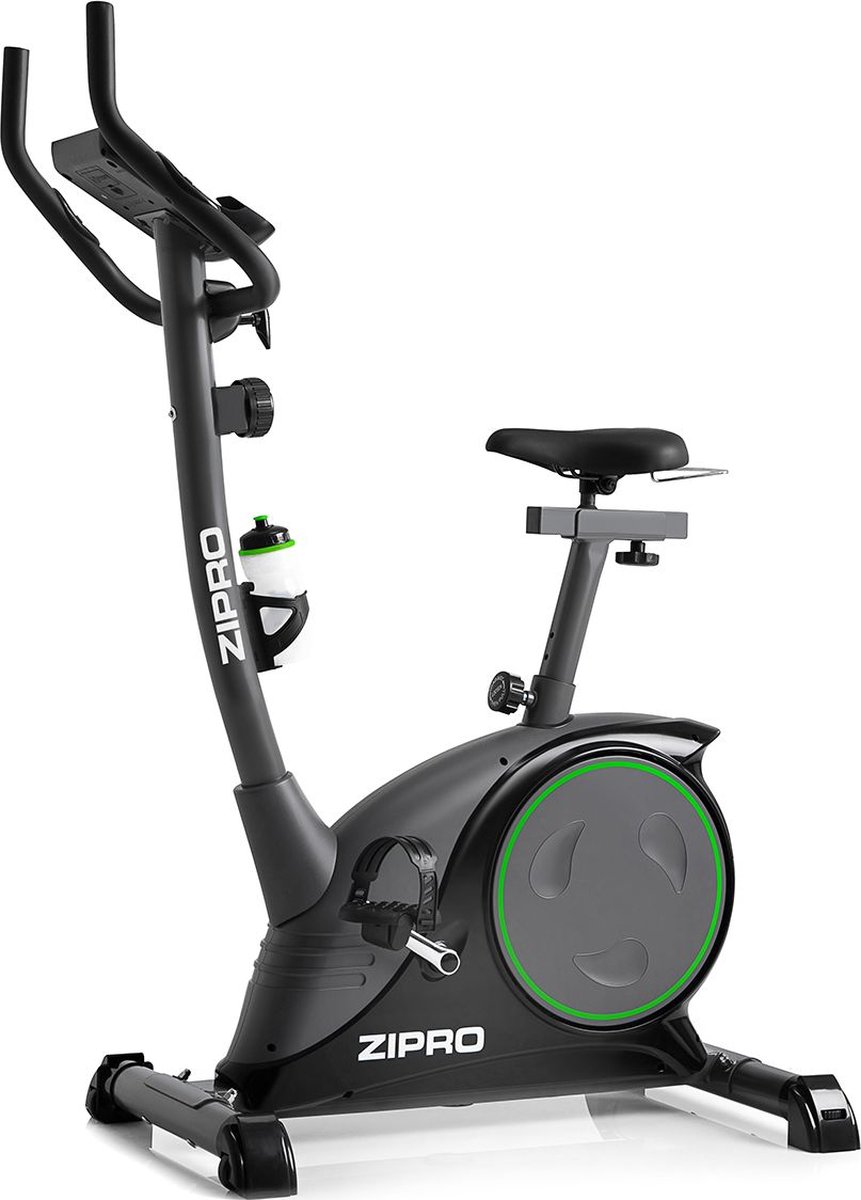 Afbeelding 2 van Zipro Nitro Hometrainer Magnetische Fiets, Hartslagsensoren, Gemakkelijk te transporteren, Antislippedalen, Flessenhouder, Homegym, Stabiele structuur, Max. gebruikersgewicht 150 kg, zwart en grijs