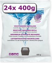 Bol.com Vochtvanger navulling - 24 stuks - 400 gram - lavendel - universeel - voor vochtopnemers vanaf 400 gram aanbieding