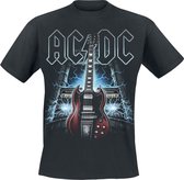 AC/DC T Shirt Est 1973 Bande en détresse Logo Haute Tension Officiel