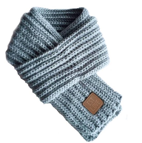 Koe tussen Turbulentie Warme gebreide grijze kindersjaal Knitted|Lange sjaal kinderen|Gebreid |  bol.com