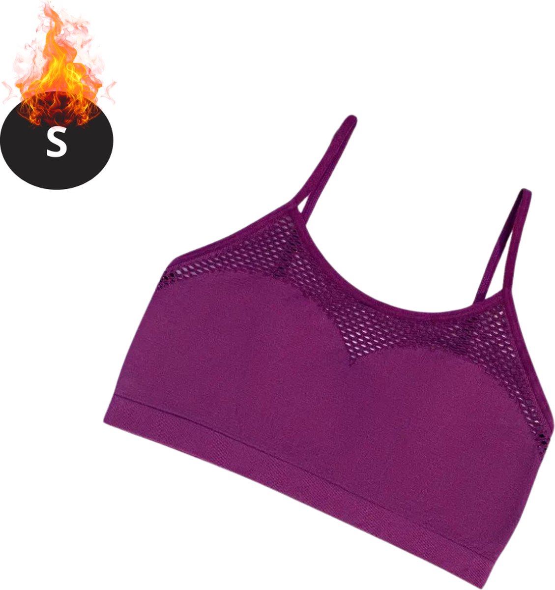 Bovista BH Zonder Beugel - Zonder Bandjes - Push-up Bh's - Comfort Beha - Comfortabel - Sexy - Donkerpaars