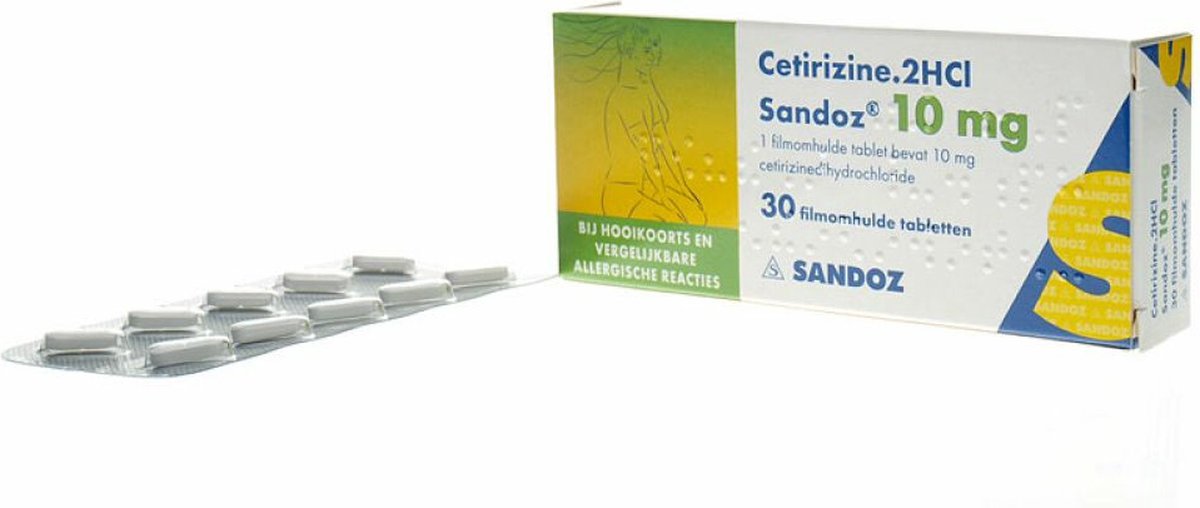 Goedkoopste Sandoz Allergietabletten Cetirizine 2HCI 10 mg - 30 tabletten
