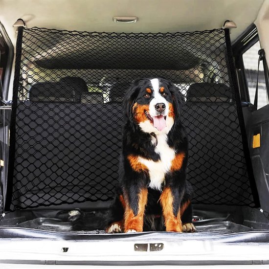 Veiligheidsnet 244 Unyqoos® Dubbellaags Scheidingsnet Voor Huisdieren In De Auto Met Eenvoudig Installatieontwerp Bagagenet Voor Hond