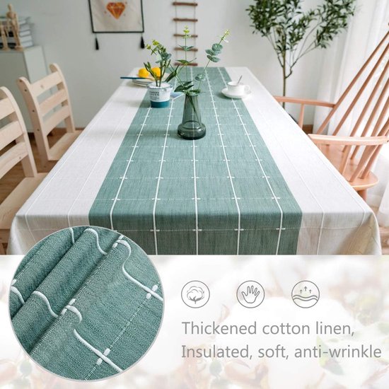 Tafelkleed, GOTS bio-katoen, groen, 140 x 180 cm online kopen?| Dille & Kamille