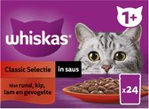 Whiskas 1+ Classic Selectie in Saus Maaltijdzakjes Multipack - 24 x 85 gr