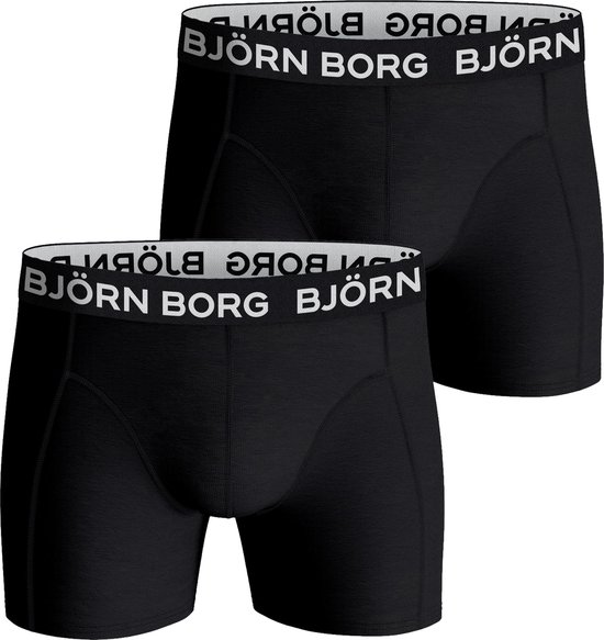 Björn Borg Cotton Stretch Heren Boxershort - 2 Stuks - Zwart - Maat XL - Heren Onderbroeken