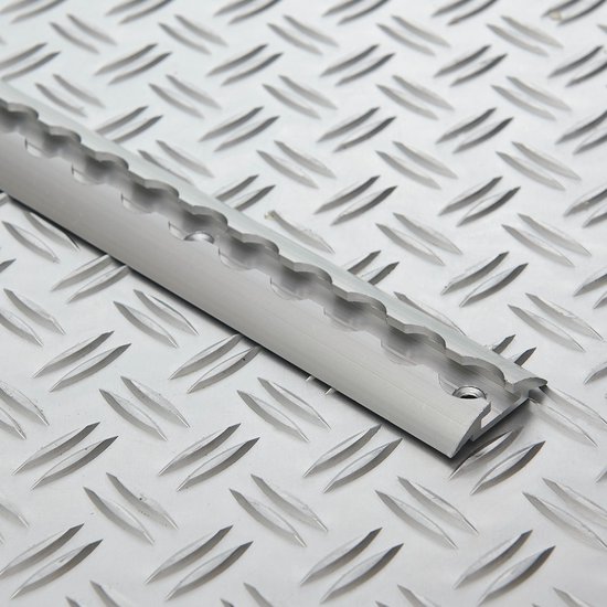 NTG Aluminium Airlinerail – Vierkant, 1000 Mm, Met 10 Bevestigingsbeugels – Voor Aanhanger, Vrachtwagen En Camper – Zilver Geanodiseerd, Set Van 2 Stuks