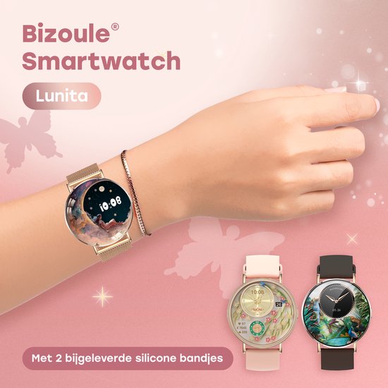 Bizoule Smartwatch Classy Pro Rosé-Goud - Smart Watch voor Dames en