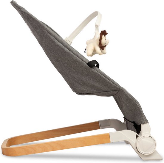 Pine Baby Bouncer Grijs - Wipstoel - Babystoel Voor Aan Tafel - Baby Stoeltje Zitten Voor Thuis - Verstelbare Babyrelax - Baby Rocker van Cangaroo — afbeelding 5