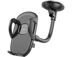 Hoco Telefoonhouder voor Voorruit met Zuignap – 360° Draaibaar – Geschikt voor 4.7-7 Inch Smartphones – Zwart