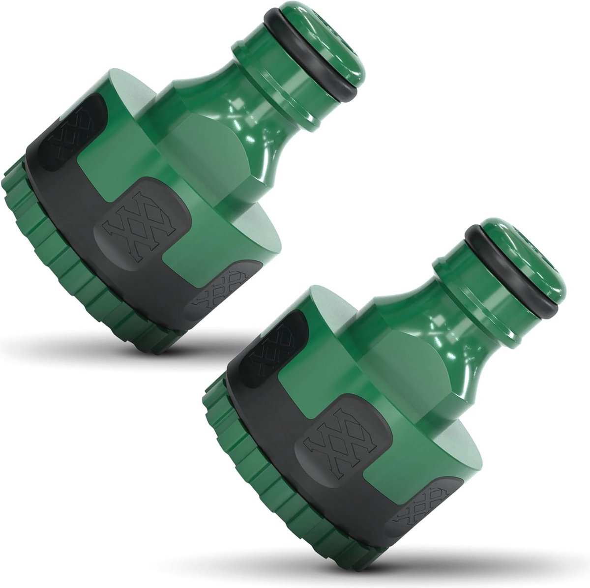 2-in-1 kraanaansluiting voor 1/2 inch en 3/4 inch - veelzijdige verloopkraan - perfect voor wateranlagen - 2 stuks
