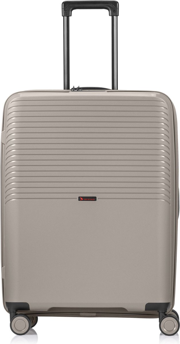 Pack Easy Jet 4 wielen Trolley 64 cm met uitbreidingsplooi - Harde bagage - TSA slot - taupe