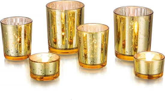 NUPTIO Glazen Theelichthouder Goud - 24 stuks Kleine Pompoen NUPTIO Glazen Theelichthouder Goud - 24 stuks Kleine Pompoen