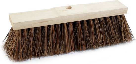 Sorex Straatbezem Natural voor buiten - Bezemkop 50 cm - met natuurvezels mix - Houten steel 130 cm van Sorex — afbeelding 2