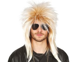 Fiestas Guirca Carnaval verkleed pruik punk/rockster - blond - heren/dames - one size - foute party