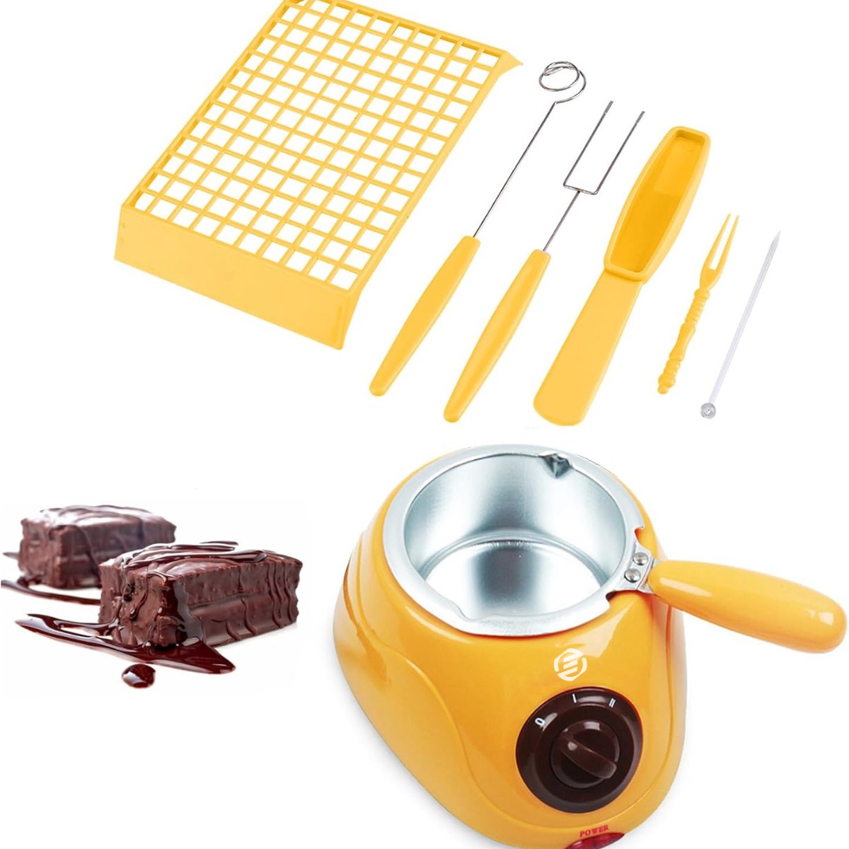 Bol.com Equivera Chocoladefontein - Chocolade Fondue - Chocolade Smelter - Chocolade Verwarmer - Smeltchocolade - Premium Quality aanbieding