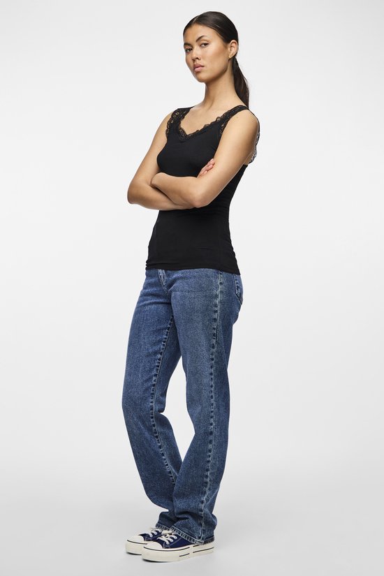 PIECES PCBARBERA LACE TOP NOOS BC Dames Tanktop - Maat S