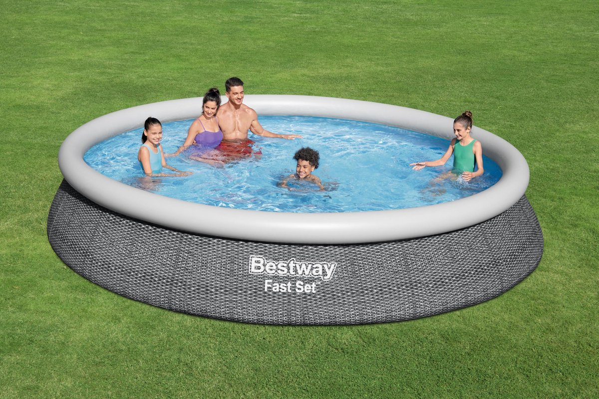 Bestway Fast Set opblaasbaar zwembad met filterpomp - Ø 457 x 84 cm