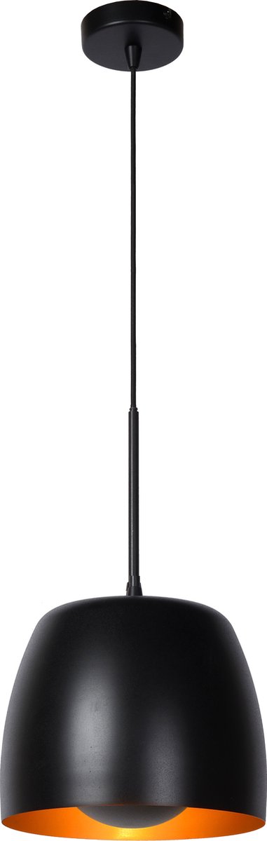 Lucide NOLAN - Hanglamp - Ø 24 cm - 1xE27 - Zwart