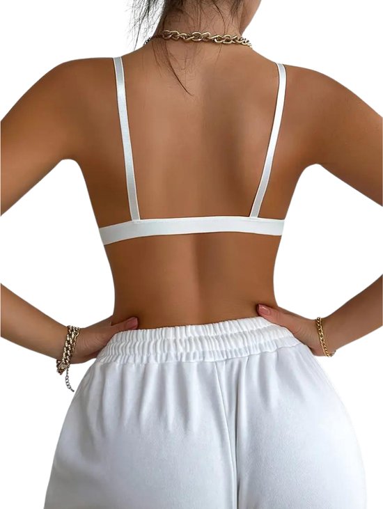 BH Nivard Sans Armatures - Sans Bracelets - Soutiens-gorge gorge Push -up - Soutien-gorge Comfort - Mixte - Wit - Taille XL