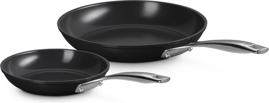 Le Creuset Koekenpannenset Essential Non-Stick Ceramic - ø 24 en 28 cm - Keramische anti-aanbaklaag