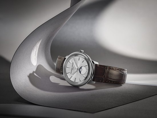 Montre Frédérique Constant Moneta Moonphase FC-206S3S6 - Cuir - Marron - Ø 37 mm