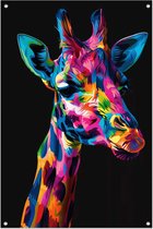 Affiches Girafe - Affiche Animale - Fond Posters de jardin - Peinture de jardin pour l'extérieur - Affiches de Jardin - Décoration de jardin - Affiche de jardin 60x90 cm