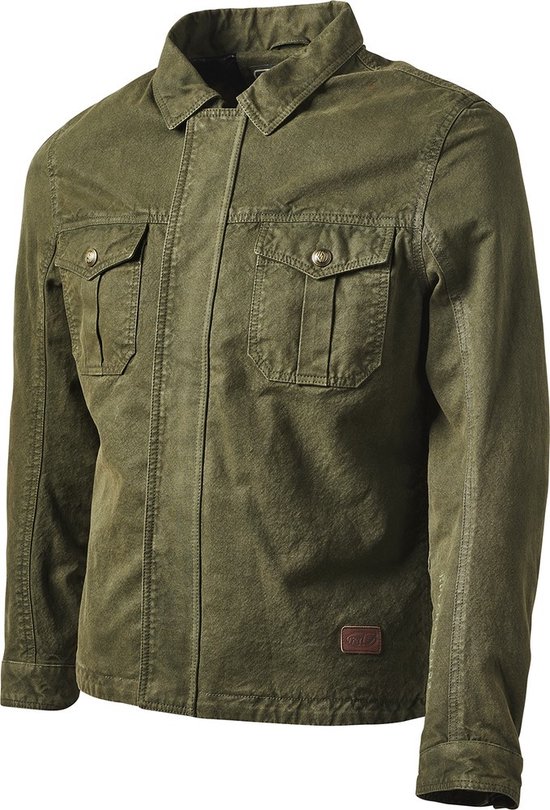 Roland Sands Design Motorrad-Hemd mit Protektoren Pismo Dark Olive-XL