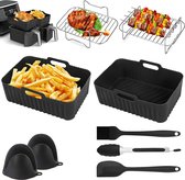 Complete Air Fryer Accessoire Set - Geschikt voor Ninja Airfryer Accessoires - Voor XXL SL400EU , AF300EU , AF400EU, AF140EU, AF500EU - Bakpapier, Bakje, Rechthoekig