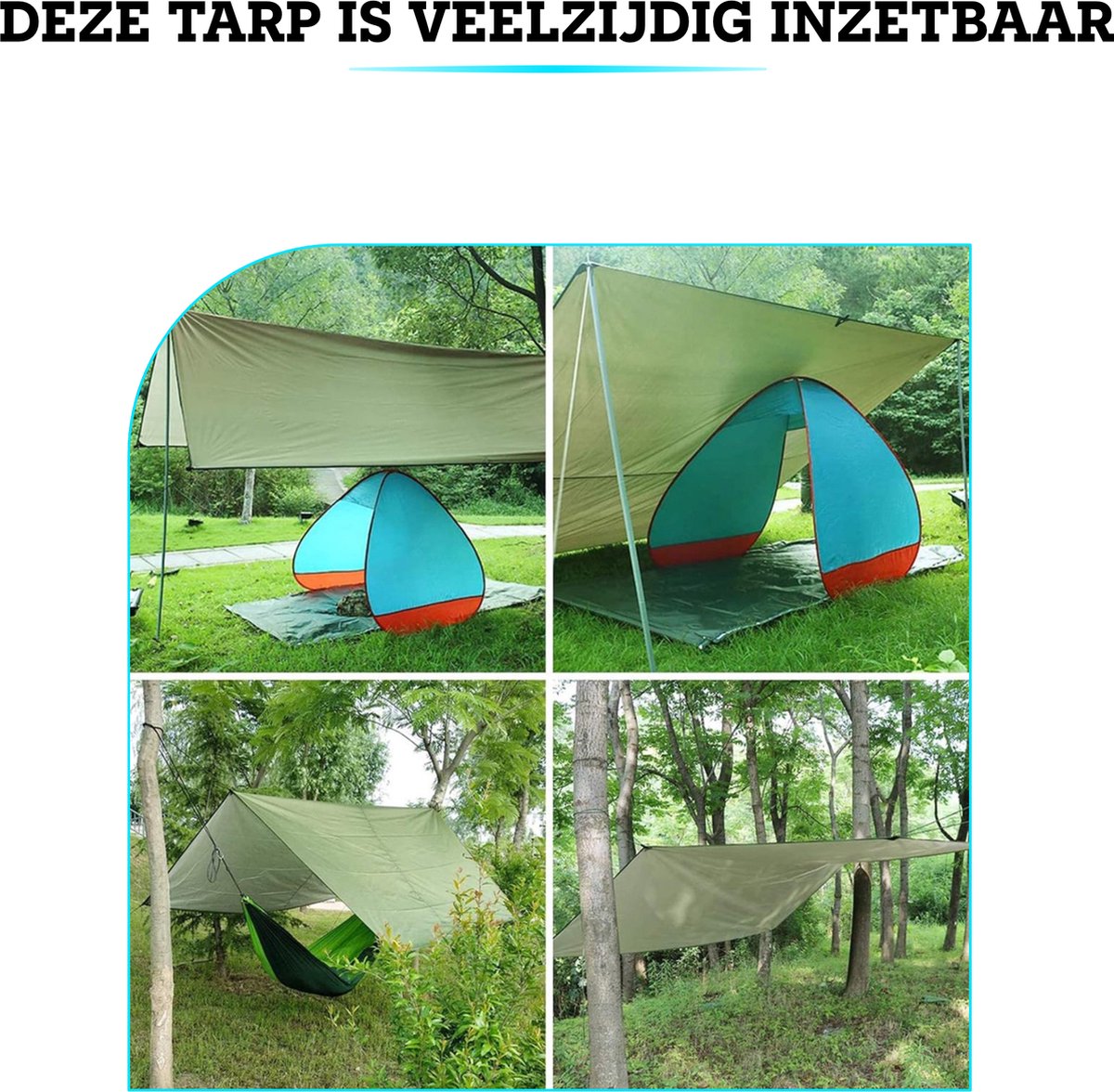 4.5X4.5m Grote Camping Tarp Tent Ultralight Waterdichte Mutifunctionele Luifel Zeshoek Dekzeil Onderdak voor Auto Bushcraft Hangmat Backpacken Outdoor Survival (Beige | 450x450cm
