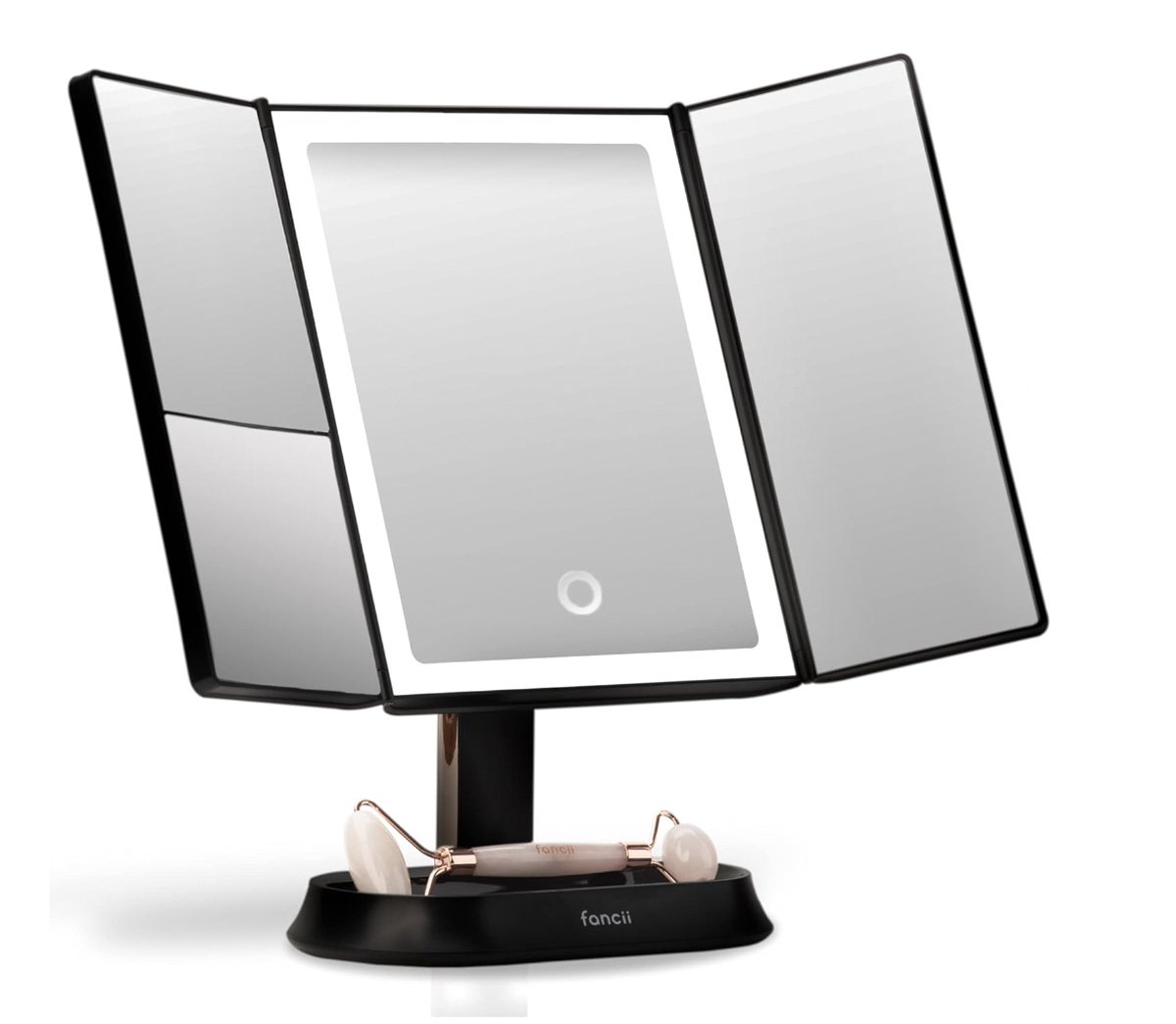 Goedkoopste Stellar Make-up Spiegel - Make-up Spiegel met LED - Scheerspiegel - Make-up spiegel met verlichting - Make up spiegel vergrotend - 5x & 7x Vergroting - Driedelige Makeup Mirror - Dimbare Verlichting, Touch Screen, Staand