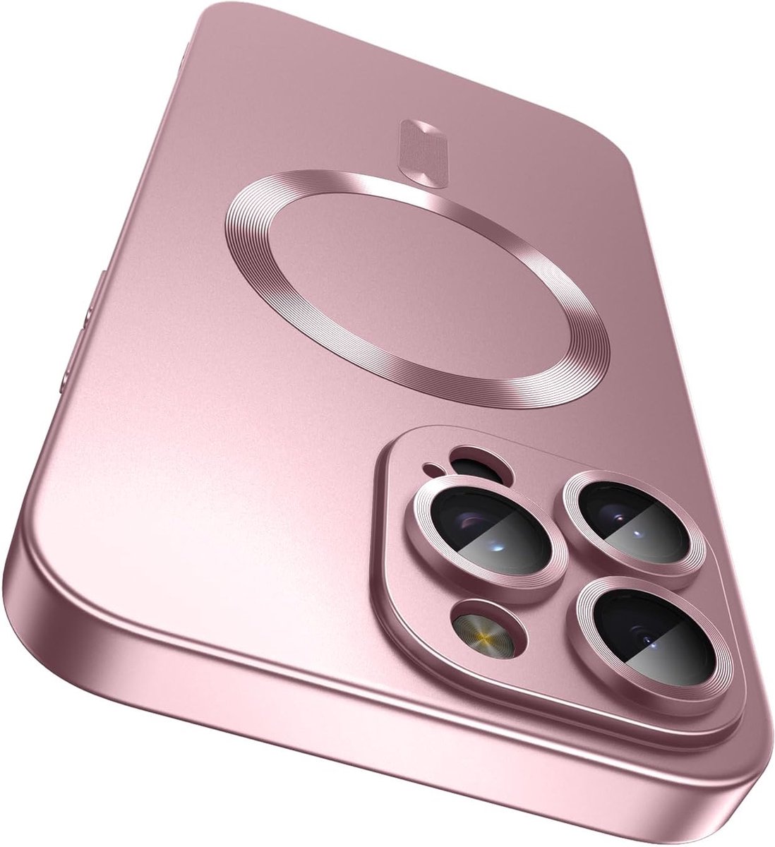 AziLine Magnetische Premium Roze Hoes voor iPhone 16 pro – Stijlvolle Bescherming met Ingebouwde MagSafe en Camera Lens Bescherming Geschikt voor Apple iPhone 16 Pro