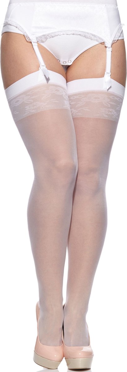 Merry Style Dames Hold-Up Kousen - 20 Denier - licht glanzend - elastisch - Polyamide - MS-GB-167 - Wit