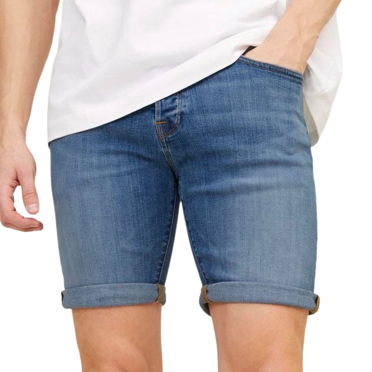 JACK & JONES Rick Fox Shorts regular fit - heren shorts - denimblauw