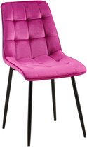 CLP Gifford Eetkamerstoel - klassiek - zonder armleuning - Velvet - fluweel - purper Fluweel