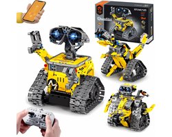 foto van Qualitá® 3 in 1 Robot Bouwpakket - Geel - Robot Speelgoed voor Kinderen - Interactief - STEM & Educatief Speelgoed - Vanaf 7-9 Jaar - Jongens - Programmeerbaar & Bestuurbaar