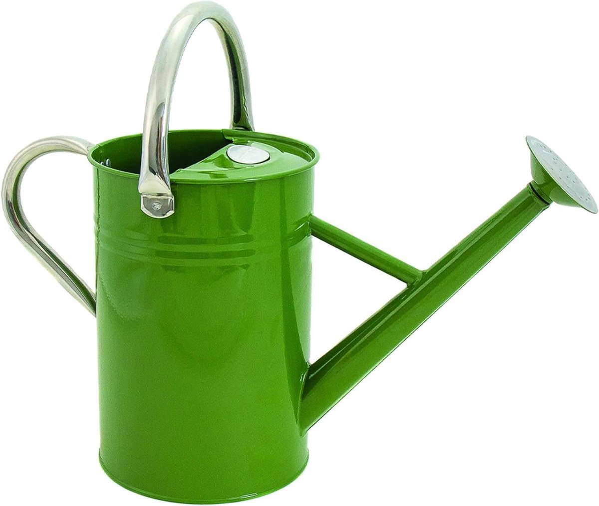 Gieter 45 liter vintage olijfgroen - verzinkte stalen kan - klassieke Engelse stijl - dagelijks gieten met 2 handgrepen