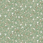 Inpakpapier Kerst Takjes Creme- Breedte 40 cm - 200m lang