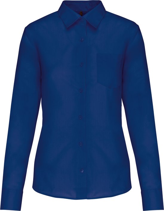 Kariban Overhemd in onderhoudsvriendelijk polykatoen-popeline dames K549 - True Indigo - XXL