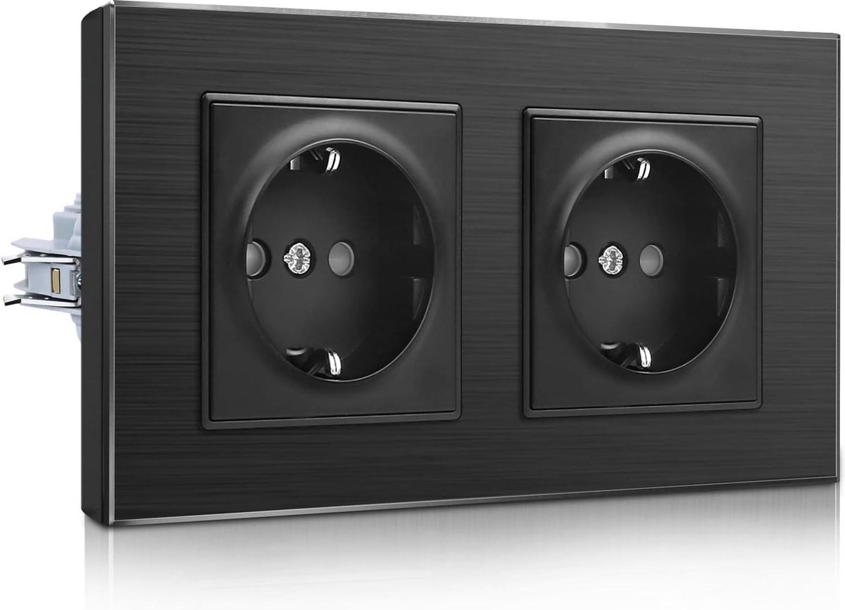 Kopp HK05 2-voudige wandcontactdoos met randaarde kindveilig voor ronde Kopp HK05 2-voudige wandcontactdoos met randaarde kindveilig voor ronde