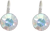 Behave - Boucles d'oreilles - Boucles d'oreilles en argent sterling 925 - Cristal multicolore 8mm