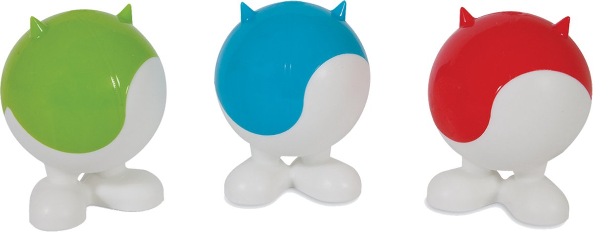 JW Mixed Cuz Ying Yang - Hondenspeeltje - Rubber/Nylon - Meerkleurig - ø 7,6 cm