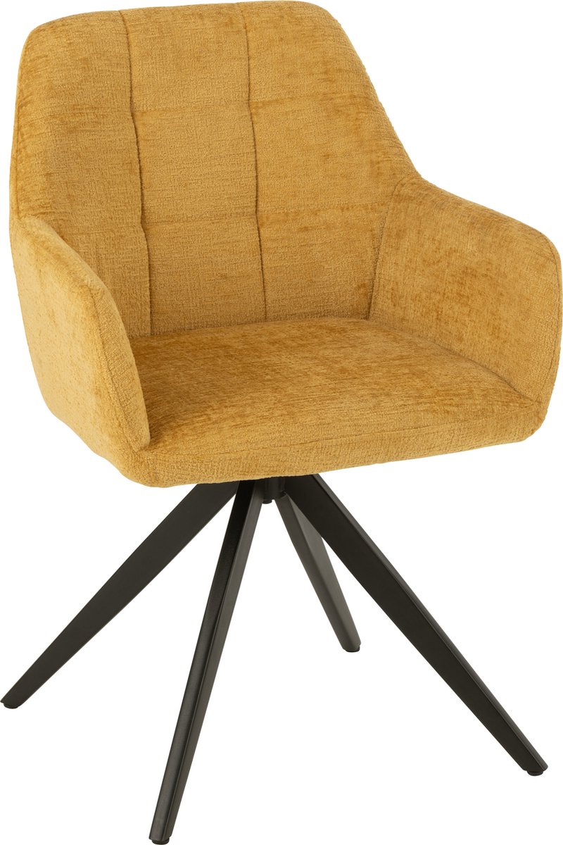 J-Line stoel Louna - ijzer/acryl - oker