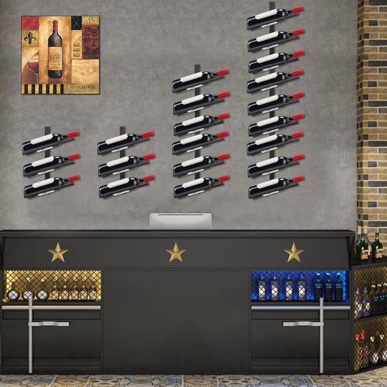 SONGMICS 12 Flaschen 3 Stufen Weinlagerungs Vorführregal für Küche und Bar Fabri SONGMICS 12 Flaschen 3 Stufen Weinlagerungs Vorführregal für Küche und Bar Fabri